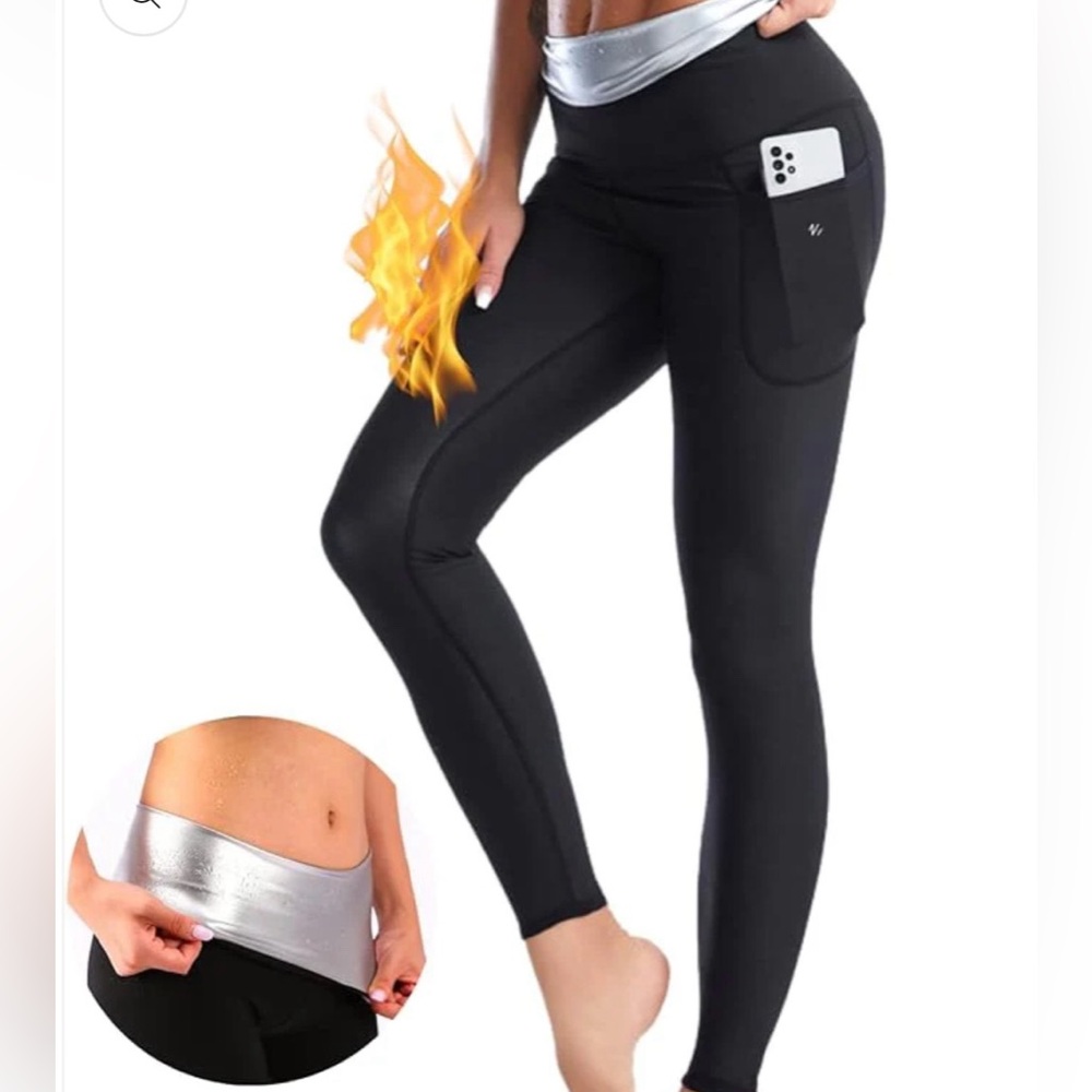 Nanohertz Sauna Weight Loss Shapewear Leggings Size Large